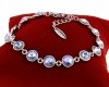 720 Bransoletka srebrna pozłacana białym złotem 17+3cm Xuping Austrian Crystal