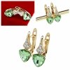 4685 Kolczyki złote Austrian Crystal pozłacane cyrkonie wiszące 14K Xuping 