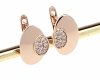 3707 Złote kolczyki cyrkonie pozłacane rose gold Xuping wiszące 
