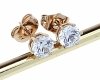 4955 Złote kolczyki pozłacane cyrkonie 18k Xuping wtykane w ucho-sztyft 