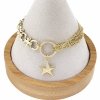 1827 Bransoletka elegancka cyrkonia złota 19cm pozłacana 14k Xuping gwiazdka