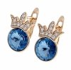 1456 Kolczyki złote Austrian Crystal cyrkonia pozłacane 18k Xuping wiszące