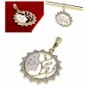 3735a Złota zawieszka cyrkonie błyszcząca pozłacana 14k Xuping 