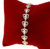 1391 Bransoletka złota elegancka cyrkonie 19cm pozłacana 14k Aisadi