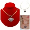 @1106 Złoty łańcuszek naszyjnik 49+5 stal chirurgiczna 316L celebrytka Viki lady serce