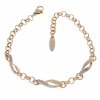 486e Bransoletka złota cyrkonie pozłacana 19cm 18k Xuping 