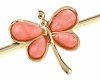 0167 Elegancka broszka złota stal chirurgiczna przypinka motyl