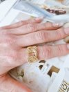 0938 Pierścionek złoty zaręczynowy pozłacany 18k Xuping