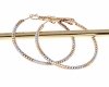 2780 Złote srebrne kolczyki pozłacane 18k Xuping wiszące koła 3,4cm