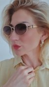 ok118 Damskie okulary przeciwsłoneczne muchy ozdobne UV400