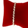 1580a Bransoletka złota elegancka cyrkonie 19cm pozłacana 14k Aisadi