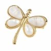 4776 Elegancka broszka złota stal chirurgiczna przypinka motyl