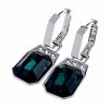 2490 Srebrne kolczyki Austrian Crystal pozłacane białym złotem wiszące