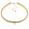 2395c Złoty łańcuszek naszyjnik 33+8 stal chirurgiczna 316L Viki lady choker