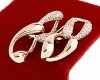 2150 Złote kolczyki cyrkonie pozłacane 18k Xuping wiszące 