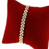 3097 Bransoletka złota elegancka 19cm cyrkonie pozłacana 14k Viki Lady