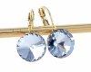 1214 Kolczyki złote Austrian Crystal cyrkonia pozłacane 14k Xuping wiszące