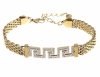 2507c  Bransoletka złota 20+5 stal chirurgiczna 316L Viki Lady wzór grecki