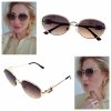 726 Damskie okulary przeciwsłoneczne muchy ozdobne UV400