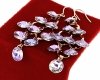 649e Kolczyki złote Austrian Crystal cyrkonia pozłacane 18k Xuping wiszące
