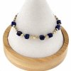 2456 Bransoletka złota 17+3 stal chirurgiczna 316L kamień hematyt lapis lazuli Viki Lady 