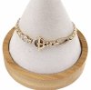 2881 Bransoletka cyrkonie złota 19cm pozłacana 18k Xuping