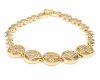 3056 Bransoletka złota elegancka 19cm cyrkonie pozłacana 14k Viki Lady