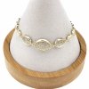 3994 Bransoletka złota elegancka cyrkonie 19cm pozłacana 14k Aisadi