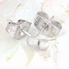 1080 Srebrne kolczyki kulki pozłacane 18k Xuping wtyczki 3mm