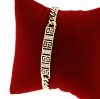 2429 Bransoletka elegancka złota cyrkonie 19cm pozłacana 14k Xuping wzór grecki