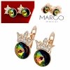 4690 Kolczyki złote Austrian Crystal cyrkonia pozłacane 18k Xuping wiszące