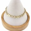 1580a Bransoletka złota elegancka cyrkonie 19cm pozłacana 14k Aisadi