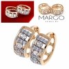 эксклюзивные серьги с позолотой swarovski