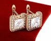 эксклюзивные серьги с позолотой swarovski