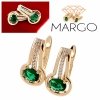 эксклюзивные серьги с позолотой swarovski