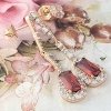 позолоченные серьги с эксклюзивным фианитом