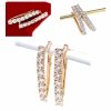 эксклюзивные серьги с позолотой swarovski