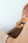 позолоченные серьги с эксклюзивным фианитом