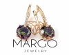 эксклюзивные серьги с позолотой swarovski