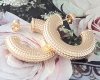 позолоченные серьги с эксклюзивным фианитом