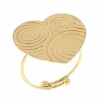 Ring 18,30 mm, goldener Edelstahl