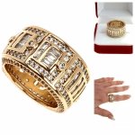 Goldring 18,60 mm. vergoldete Verlobung Xuping