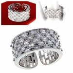 Goldring 17,00 mm. vergoldete Verlobung Xuping
