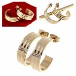 gold earrings made of stainless steel