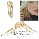 gold earrings made of stainless steel