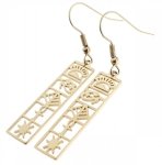gold earrings made of stainless steel