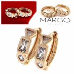 gold plated earrings with exclusive cubic zirconia