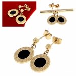 gold earrings made of stainless steel