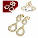 gold plated earrings with exclusive cubic zirconia