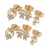 gold plated earrings with exclusive cubic zirconia